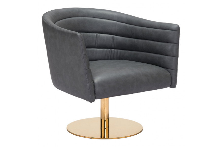 ZUO™ Justin Accent Chair - Gray/Gold