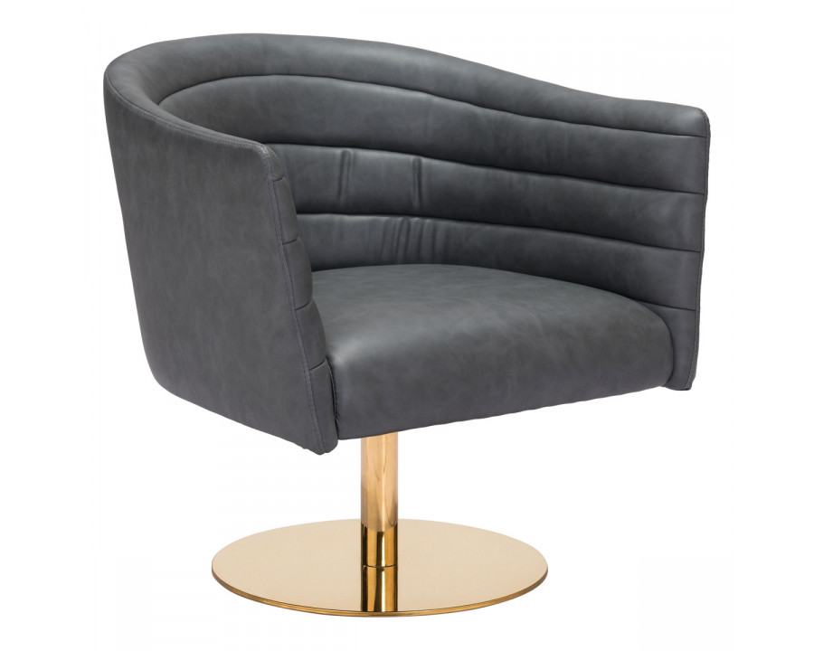 ZUO Justin Accent Chair - Gray/Gold