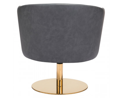 ZUO™ Justin Accent Chair - Gray/Gold