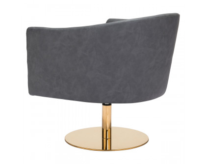 ZUO™ Justin Accent Chair - Gray/Gold