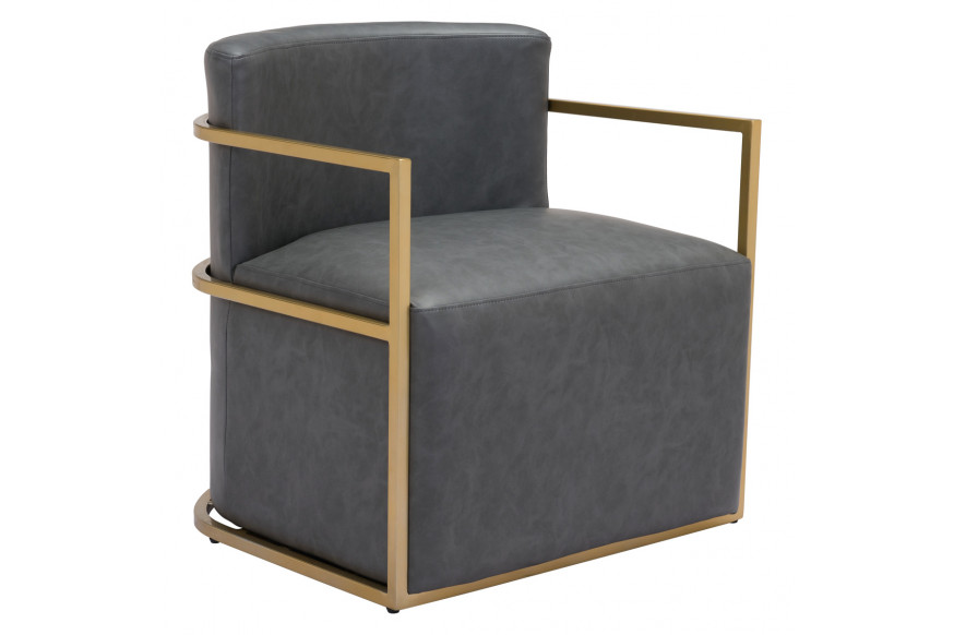 ZUO™ Xander Accent Chair - Gray/Gold