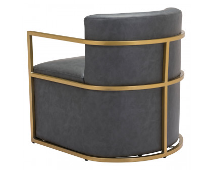 ZUO™ Xander Accent Chair - Gray/Gold