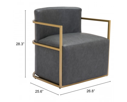 ZUO™ Xander Accent Chair - Gray/Gold