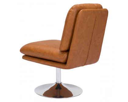 ZUO™ Rory Accent Chair - Brown/Silver