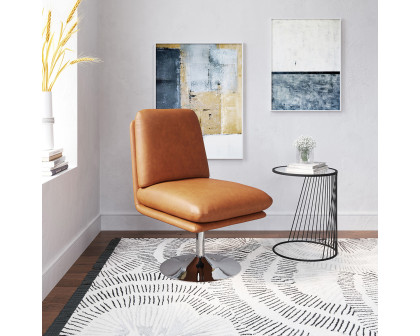 ZUO™ Rory Accent Chair - Brown/Silver