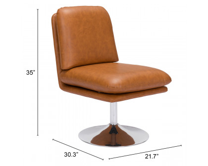 ZUO™ Rory Accent Chair - Brown/Silver