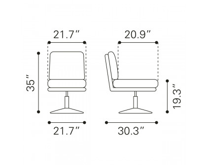 ZUO™ Rory Accent Chair - Gray/Silver