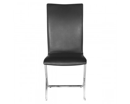 ZUO Delfin Dining Chair (Set Of 2) - Black/Silver