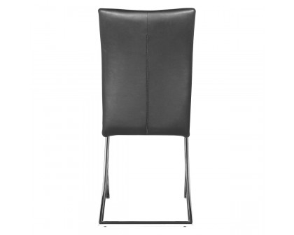 ZUO Delfin Dining Chair (Set Of 2) - Black/Silver