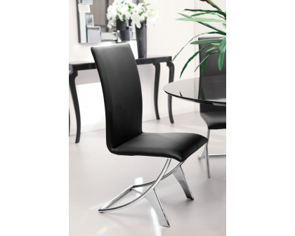 ZUO Delfin Dining Chair (Set Of 2) - Black/Silver