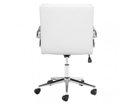 ZUO Partner Office Chair - White/Chrome