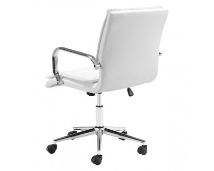 ZUO Partner Office Chair - White/Chrome