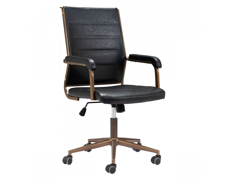 ZUO Auction Office Chair - Vintage Black/Bronze