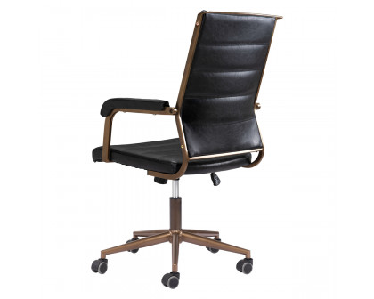 ZUO Auction Office Chair - Vintage Black/Bronze