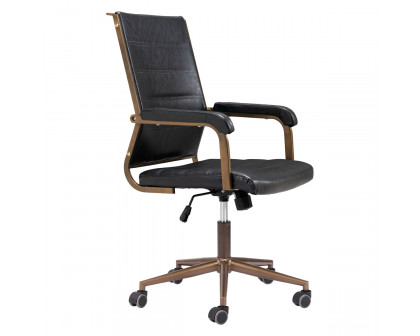 ZUO Auction Office Chair - Vintage Black/Bronze