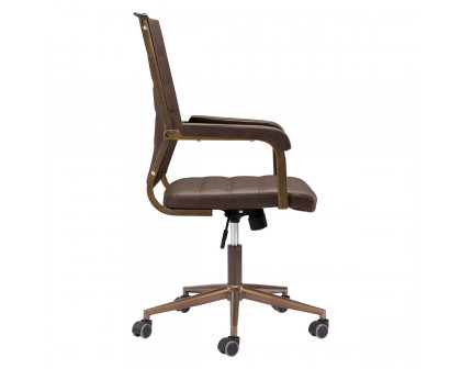 ZUO Auction Office Chair - Espresso/Bronze