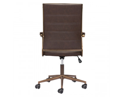 ZUO Auction Office Chair - Espresso/Bronze