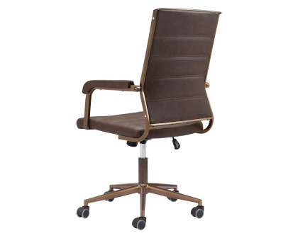 ZUO Auction Office Chair - Espresso/Bronze