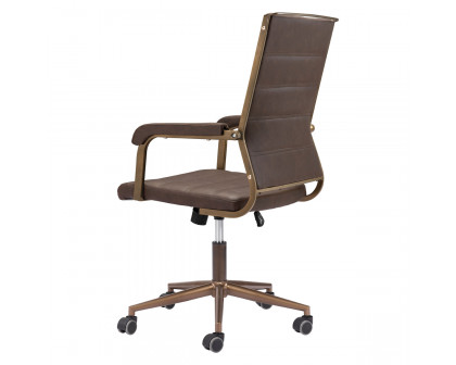 ZUO Auction Office Chair - Espresso/Bronze