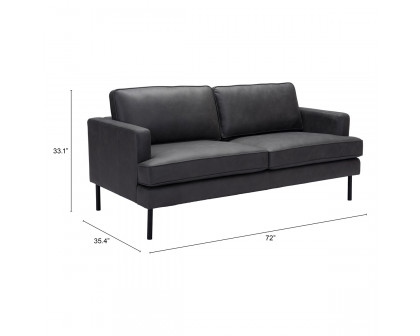 ZUO Decade Sofa - Vintage Gray/Black