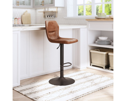 ZUO Vital Bar Chair - Vintage Brown/Black