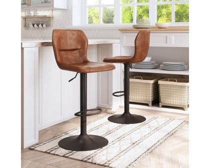 ZUO Vital Bar Chair - Vintage Brown/Black