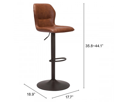 ZUO Vital Bar Chair - Vintage Brown/Black