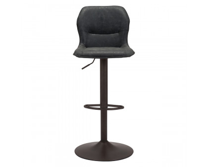 ZUO Vital Bar Chair - Vintage Black/Black