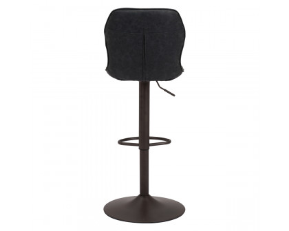 ZUO Vital Bar Chair - Vintage Black/Black