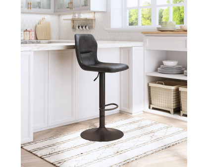 ZUO Vital Bar Chair - Vintage Black/Black