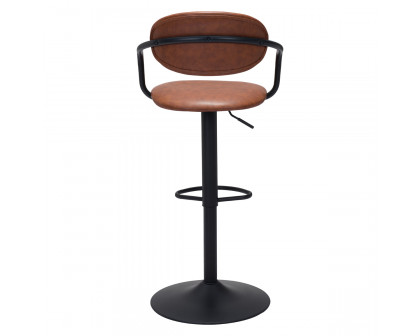 ZUO Kirby Bar Chair - Vintage Brown/Black