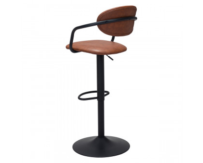 ZUO Kirby Bar Chair - Vintage Brown/Black