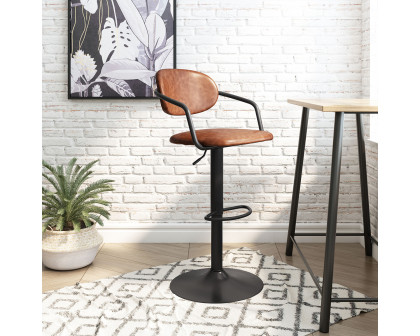 ZUO Kirby Bar Chair - Vintage Brown/Black