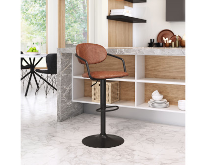 ZUO Kirby Bar Chair - Vintage Brown/Black