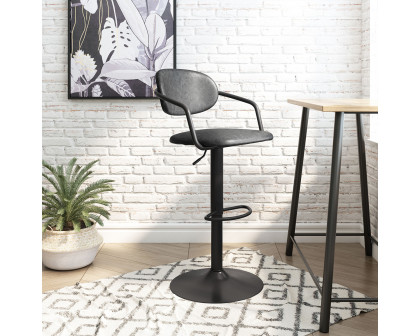 ZUO Kirby Bar Chair - Vintage Black/Black