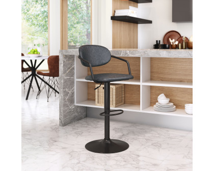 ZUO Kirby Bar Chair - Vintage Black/Black