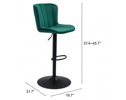 ZUO Tarley Bar Chair - Green/Black