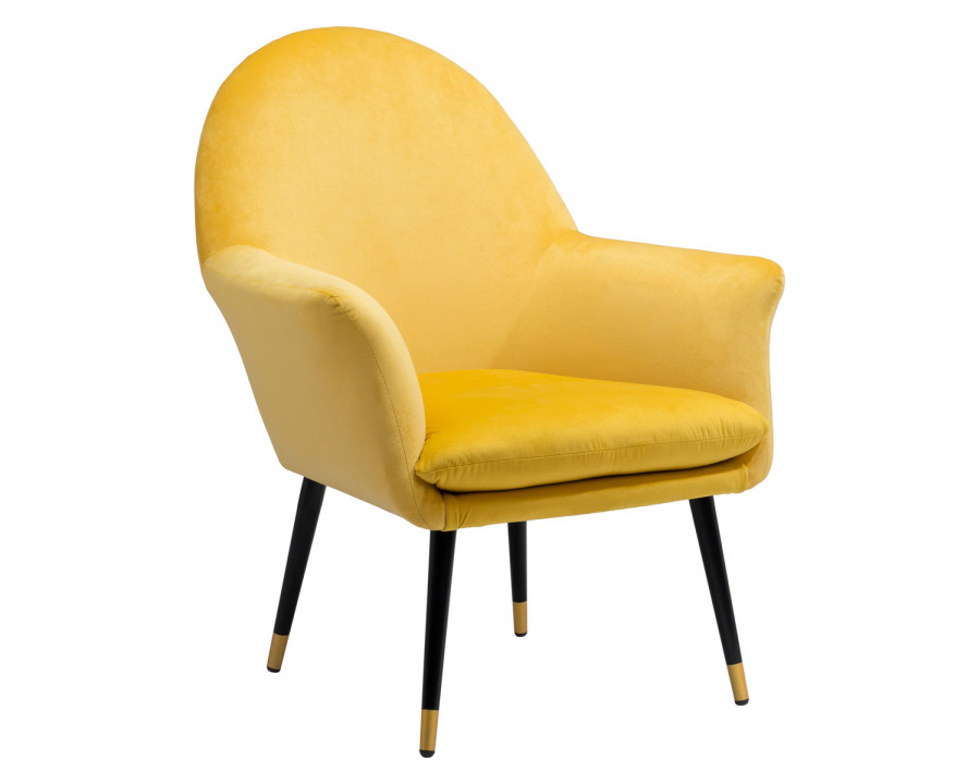 ZUO Alexandria Accent Chair - Yellow/Black/Gold