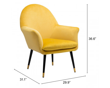 ZUO™ Alexandria Accent Chair - Yellow/Black/Gold