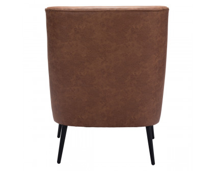 ZUO™ Ontario Accent Chair - Vintage Brown/Gold