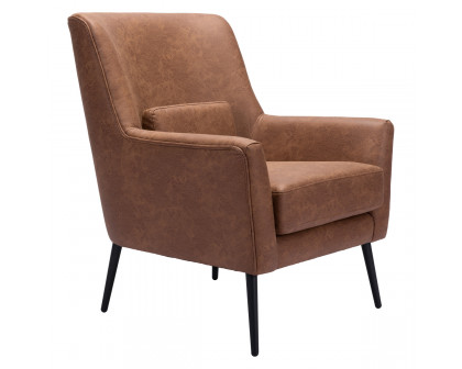 ZUO™ Ontario Accent Chair - Vintage Brown/Gold