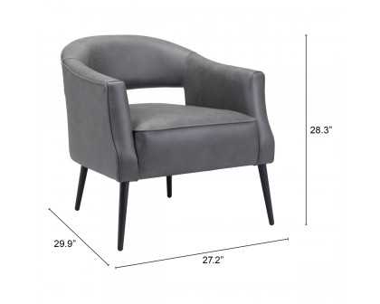 ZUO™ Berkeley Accent Chair - Vintage Gray/Black