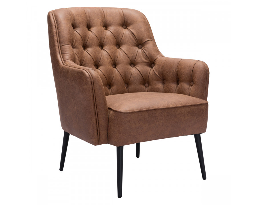 ZUO Tasmania Accent Chair - Vintage Brown