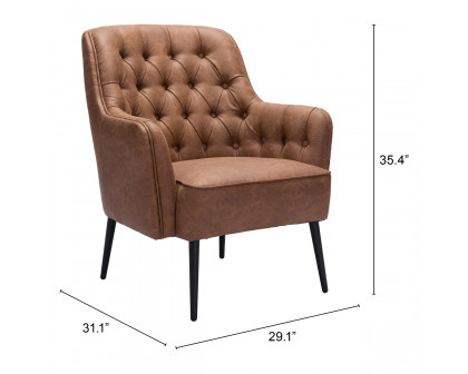 ZUO™ Tasmania Accent Chair - Vintage Brown