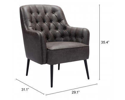 ZUO™ Tasmania Accent Chair - Vintage Black