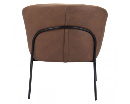 ZUO™ Quinten Accent Chair - Vintage Brown/Gold