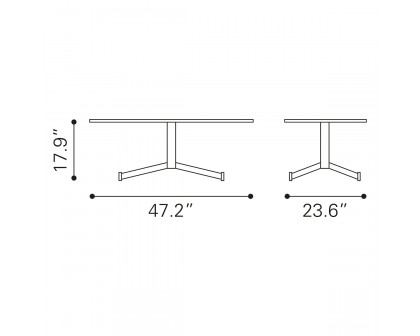 ZUO - Mazzy Coffee Table in Brown/Matte Black