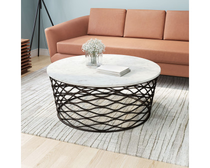 ZUO™ Queen Coffee Table - Bronze/White