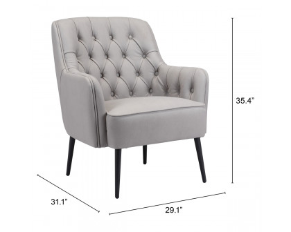 ZUO™ Tasmania Accent Chair - Gray/Black