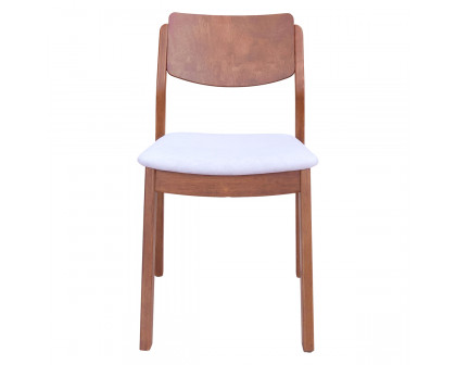 ZUO Desdamona Dining Chair - Light Gray/Walnut